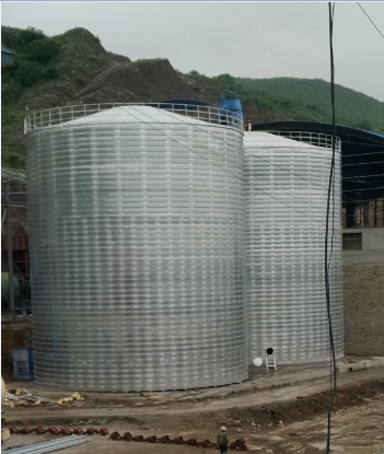 赤峰粮食钢板仓的安装全过程不用热焊接